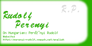 rudolf perenyi business card